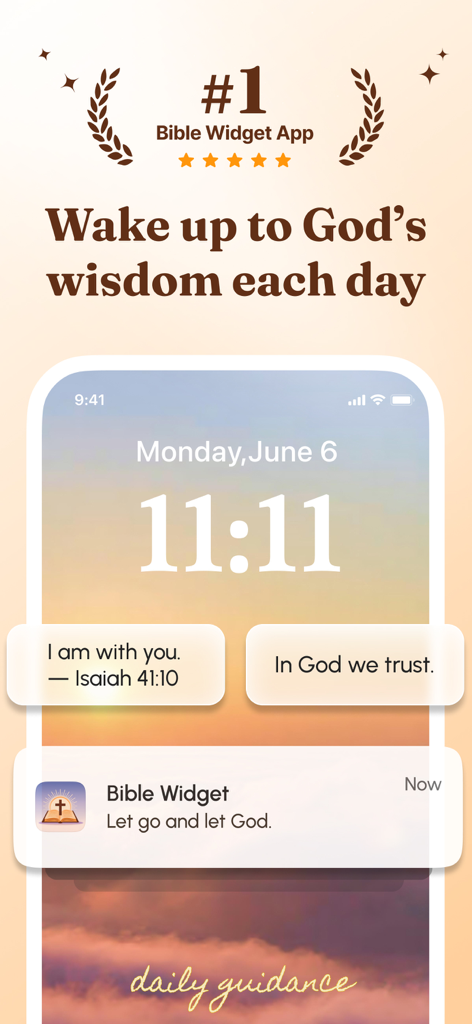 Bible Verse Lock Screen Widget - iPhone lock screen displaying aesthetic Bible verse widgets and spiritual inspiration