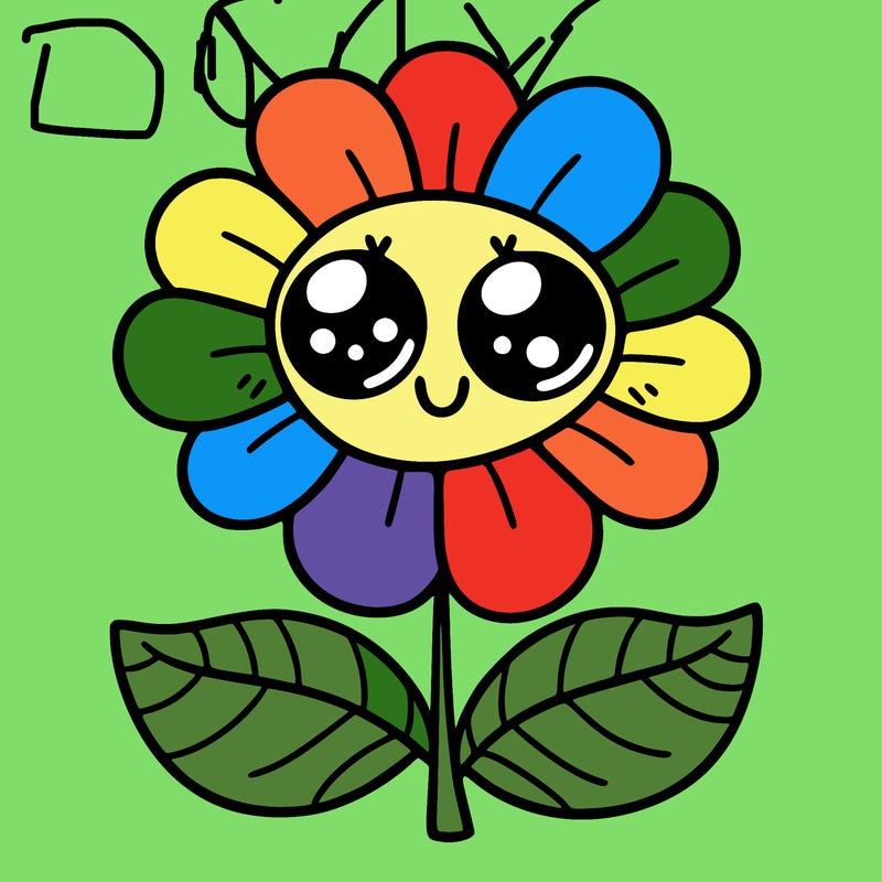 flower with eyes