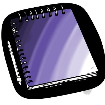 a blank sketch pad