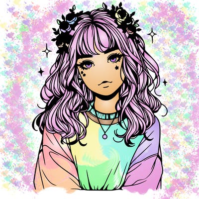 aesthetic girl realistic