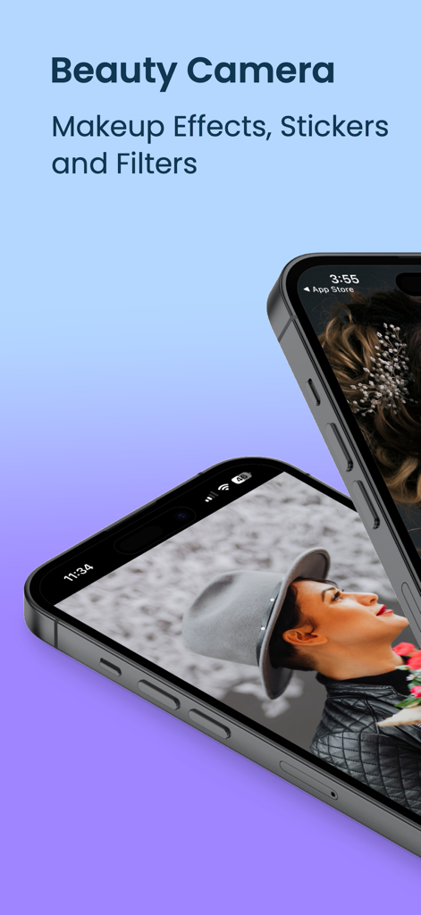 Beauty Camera: Selfie, Sticker - Beauty Camera app showing selfie makeup effects and filters