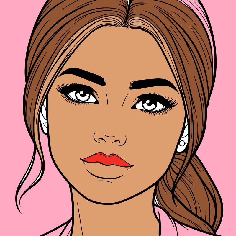 realistic woman’s face
