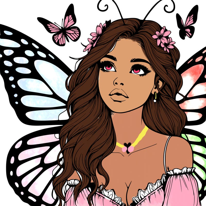 butterfly fairy realistic girl
