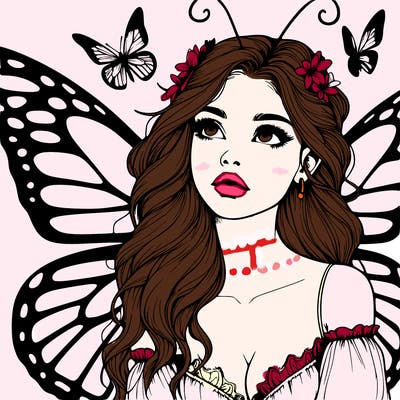 butterfly fairy realistic girl
