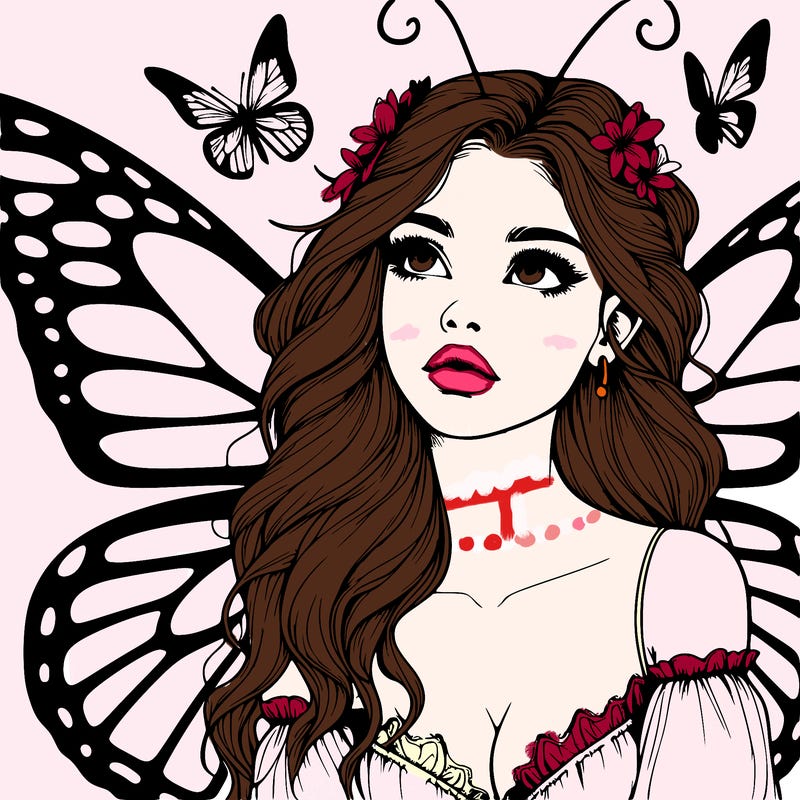 butterfly fairy realistic girl