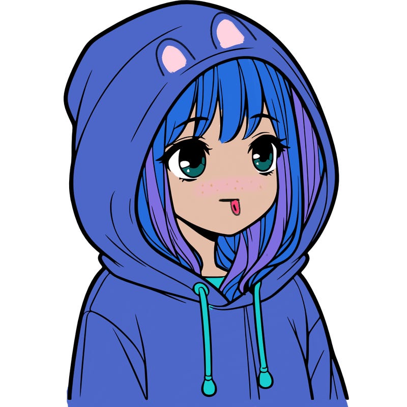 girl in a hoodie