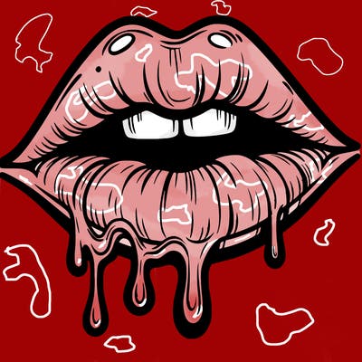 lips that look realistic and drip