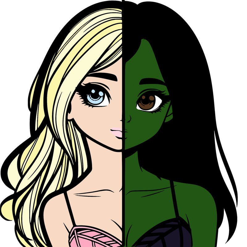 realistic girl split