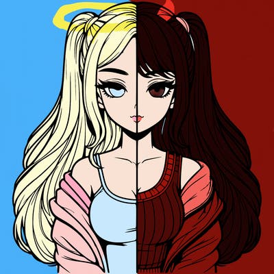 realistic girl split