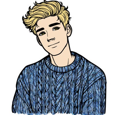 realistic guy with a beautiful jumper