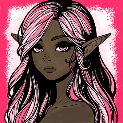 elf girl realistic dark fantasy