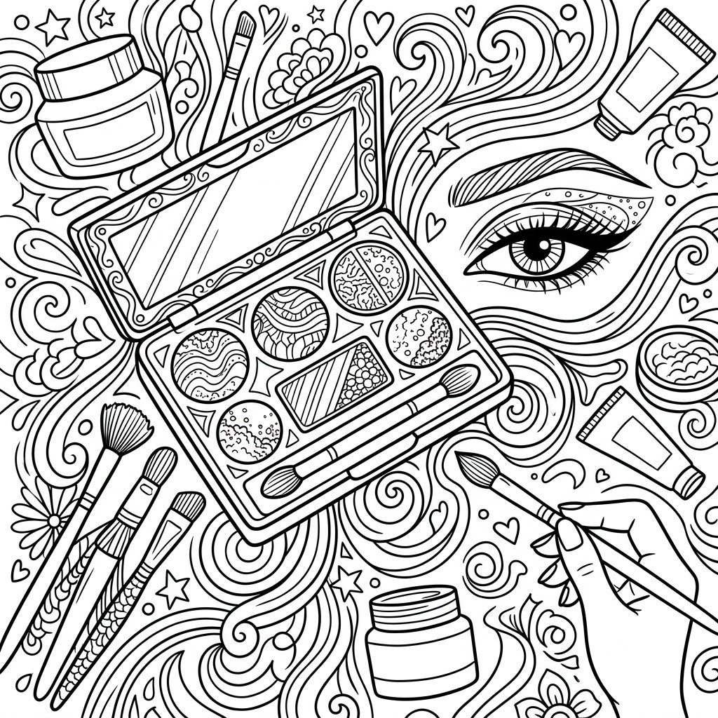 Eyeshadow Coloring Page – Free Printable Design — Color Pop