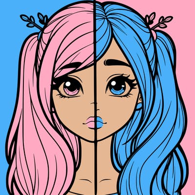 realistic girl split