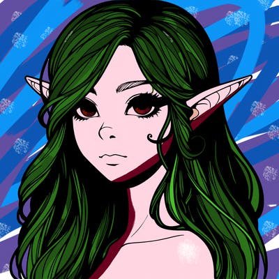 elf girl realistic dark fantasy