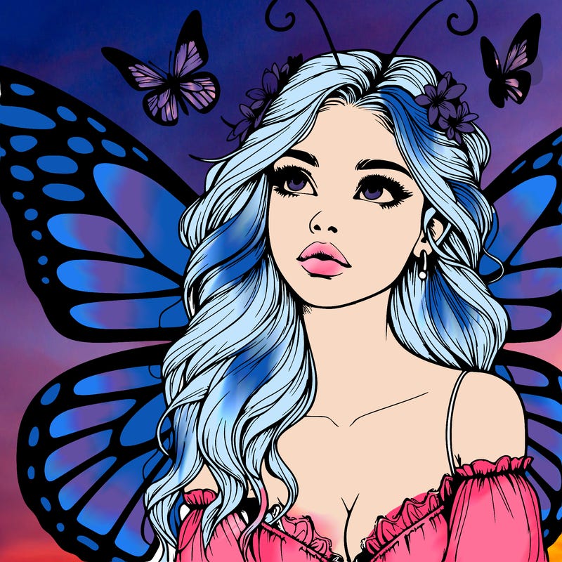 butterfly fairy realistic girl