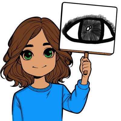 realistic girl holding up a sign