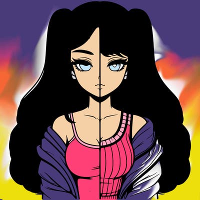 realistic girl split