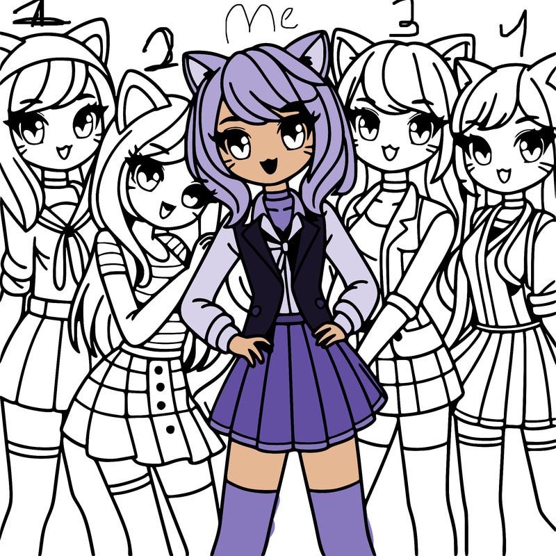 group of cat girls