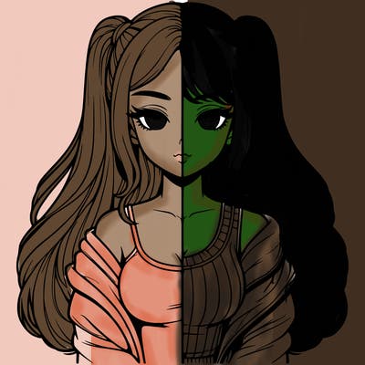 realistic girl split