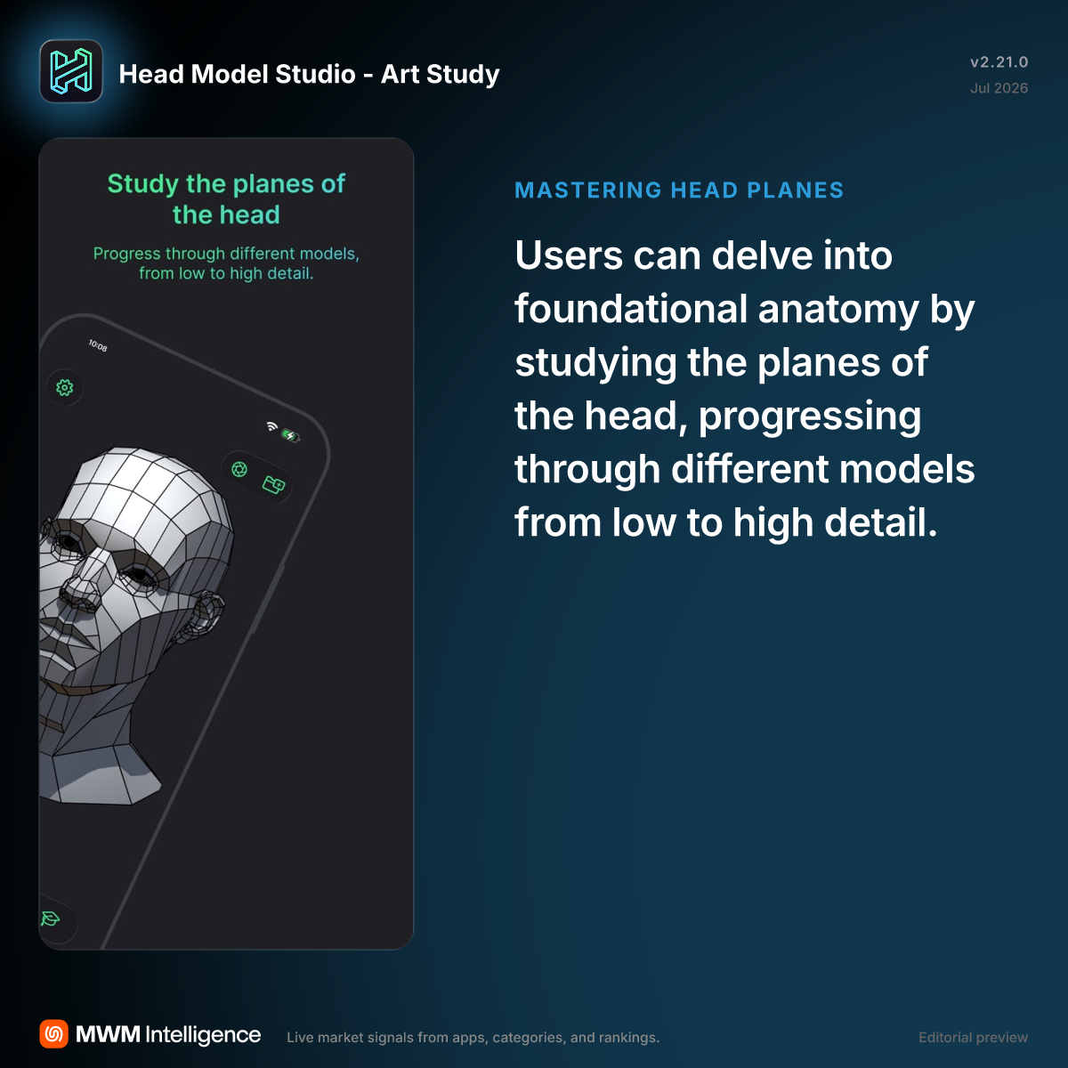 Head Model Studio - Art Study - Graphics & Design App | MWM