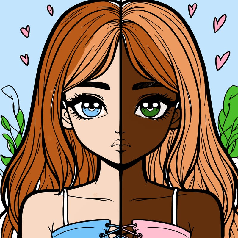 realistic girl split