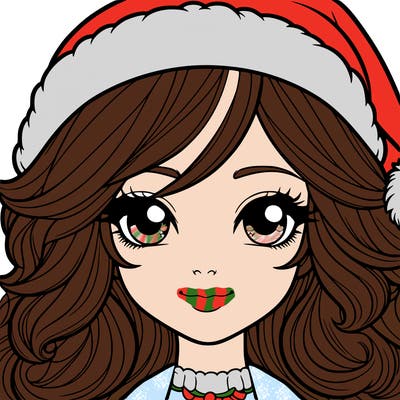 realistic christmas girl