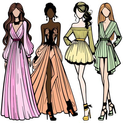 fashion models dresses
