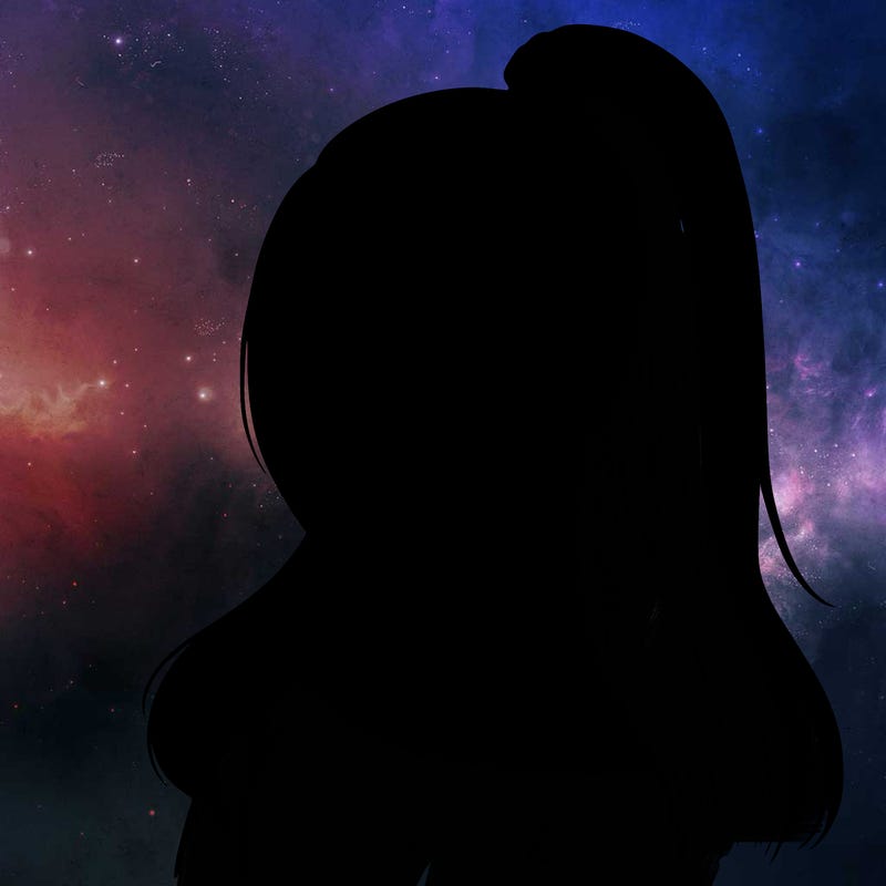 realistic girl with a high ponytail