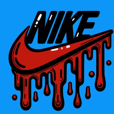 dripping nike logo