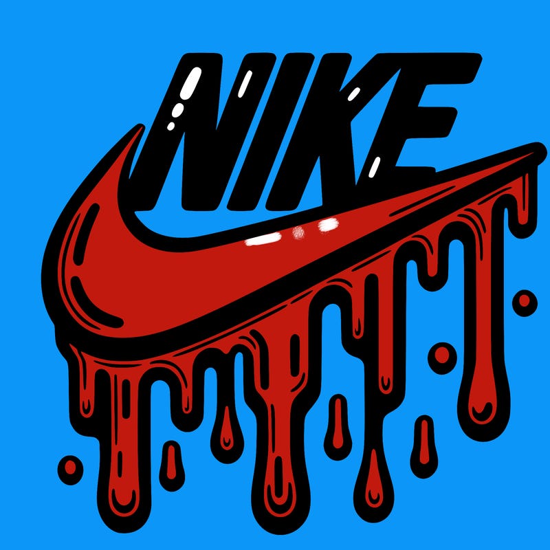 dripping nike logo