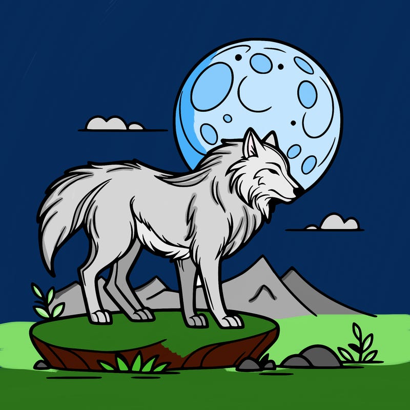 wolf moonlight