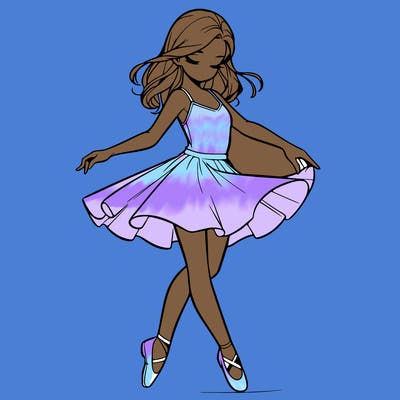 a realistic girl doing dance