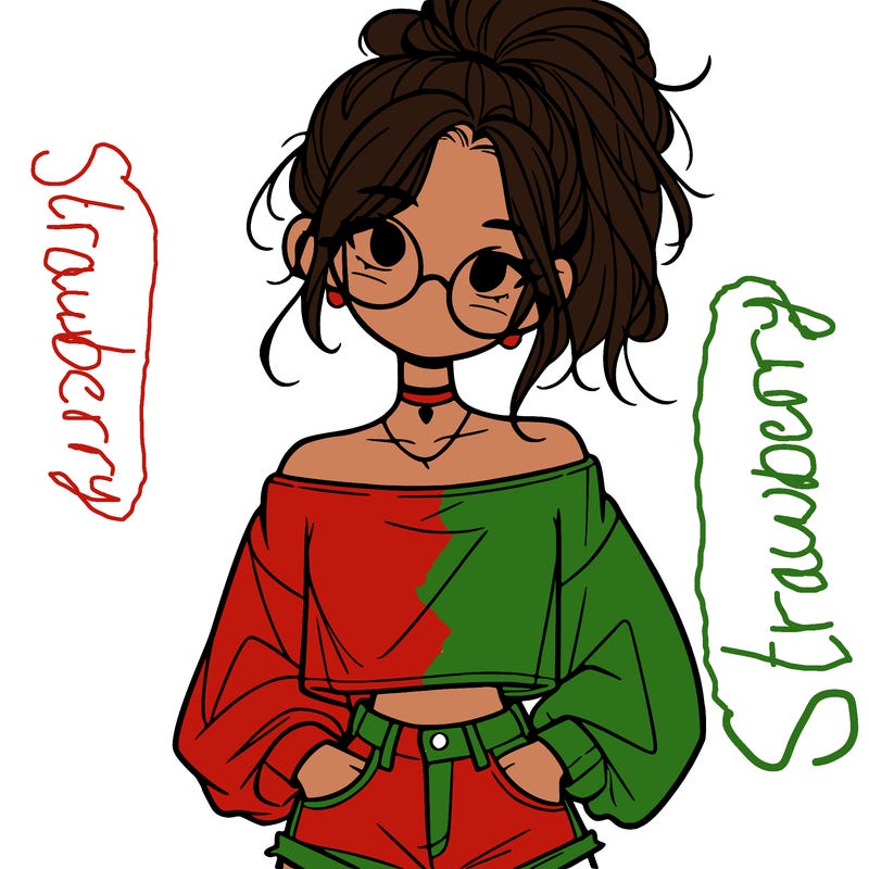 girl with a messy ponytail glasses a baggy crop top and jean shorts