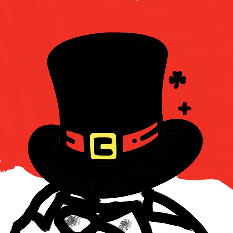 st patrick hat with thin lines