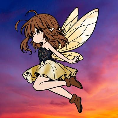 manga fairy flying