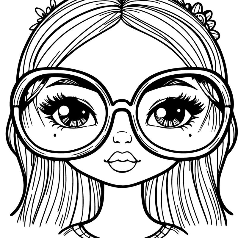 a girl with huge clear sunglasses bigger than her head