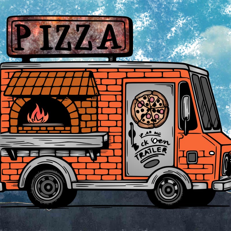 brick oven pizza trailer