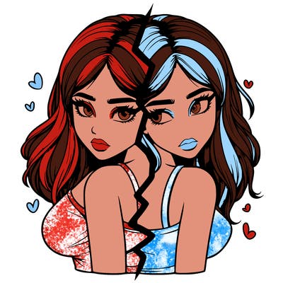 realistic girl split