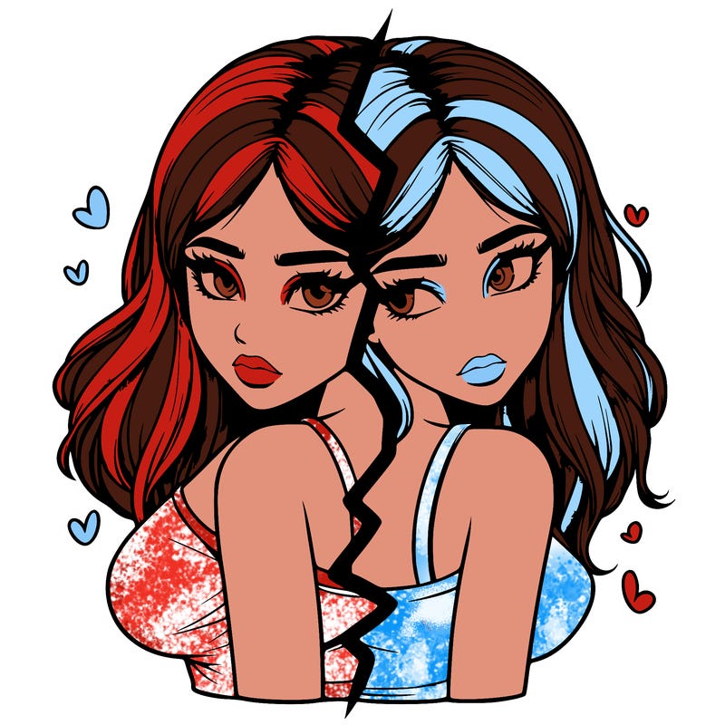 realistic girl split