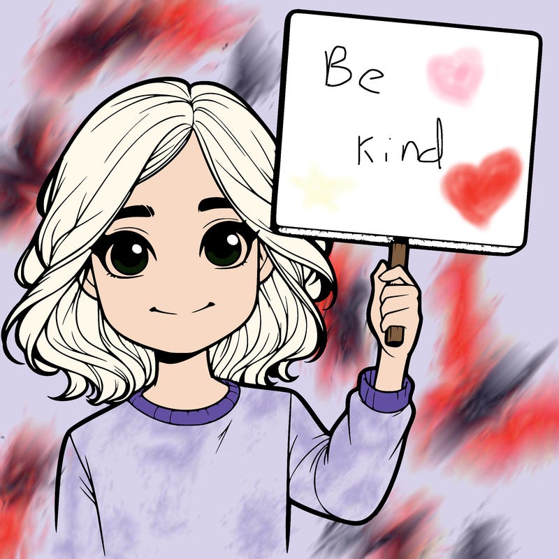 realistic girl holding up a sign