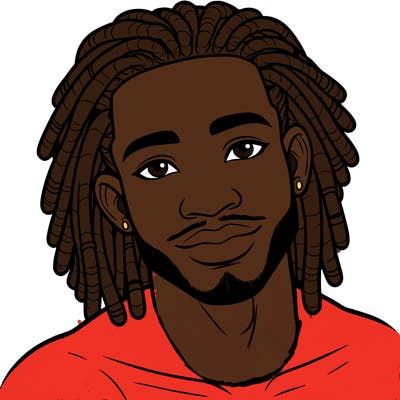 beautiful african american man with dreads