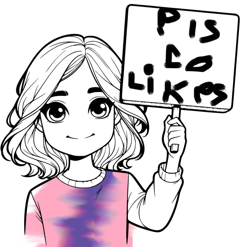 realistic girl holding up a sign