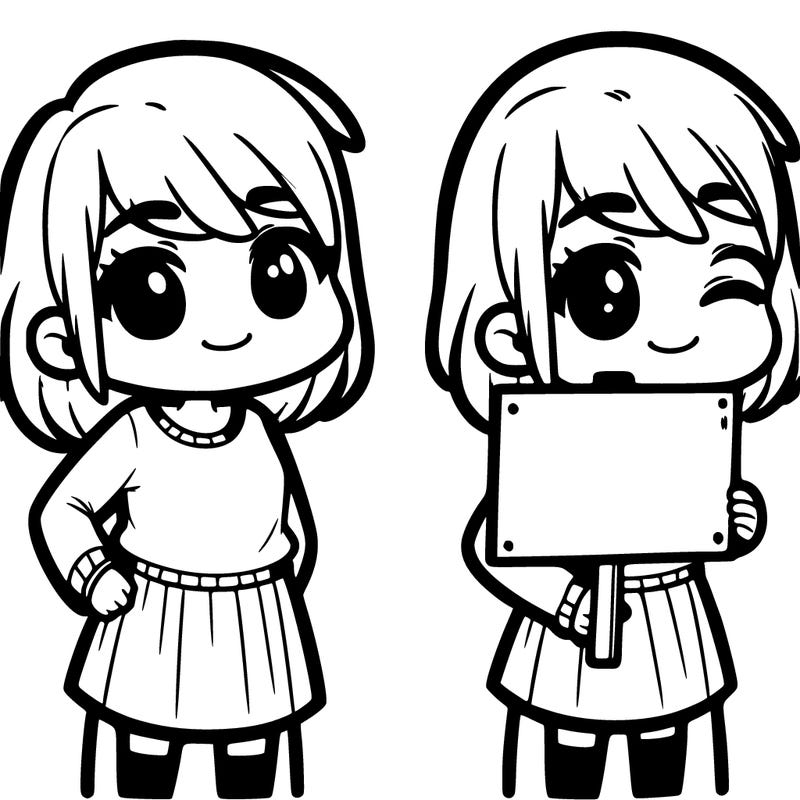 girl holding the sign