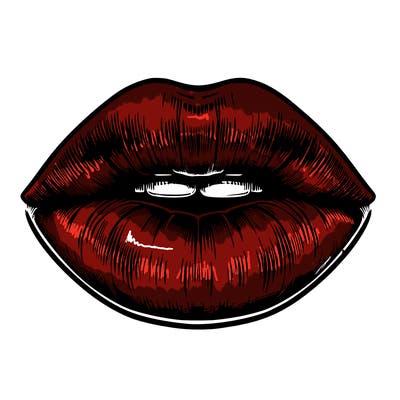 realistic mouth with lips