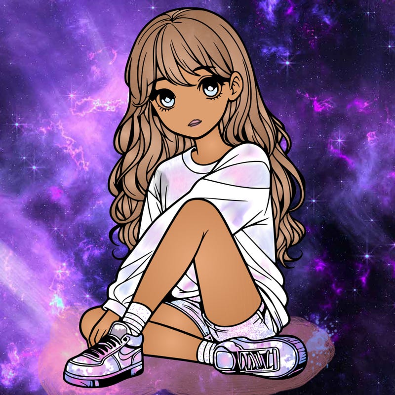 girl sitting realistic