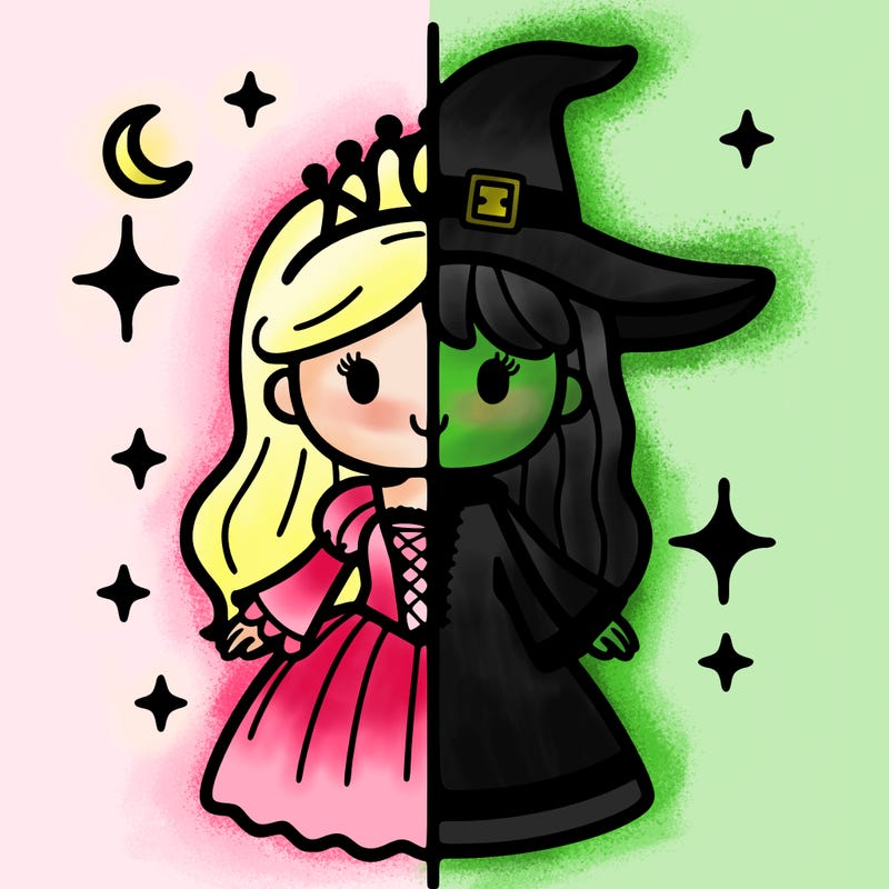 split princess and witch