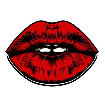 realistic mouth with lips