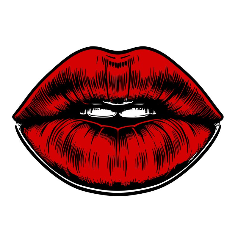 realistic mouth with lips