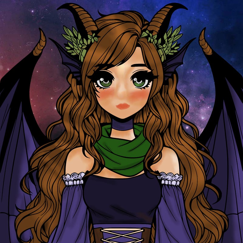 realistic girl with dragon wings horns and a tail