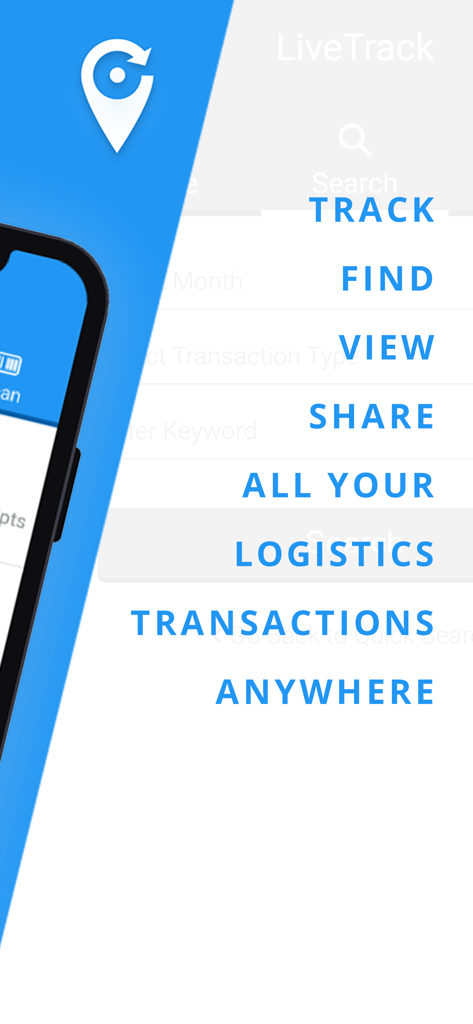 LiveTrack by Magaya - LiveTrack by Magaya app screen highlighting logistics transaction tracking features